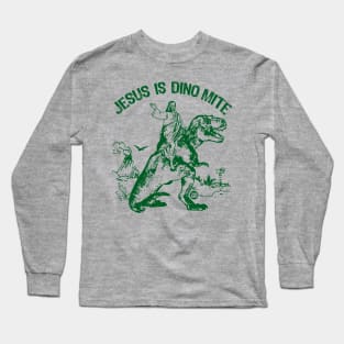 jesus dino mite Long Sleeve T-Shirt